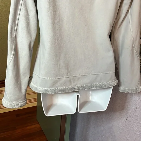 🎉HP🎉Awesome The North Face Grey Knit/faux fur lined hooded zip jacket Sz S/P - Picture 9 of 14